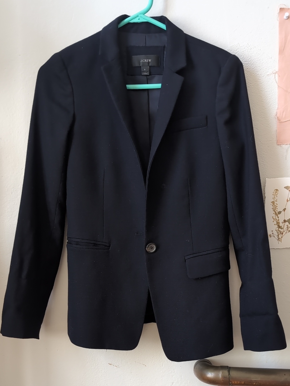 J.Crew Wool Navy Blazer, 0